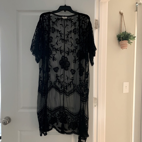 Other - Black sheer cover-up/kimono